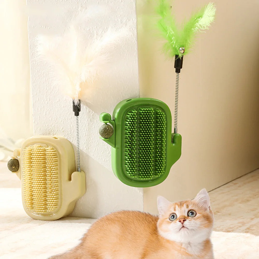 Kaktus z miętką na ściane