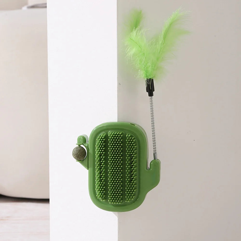 Kaktus z miętką na ściane